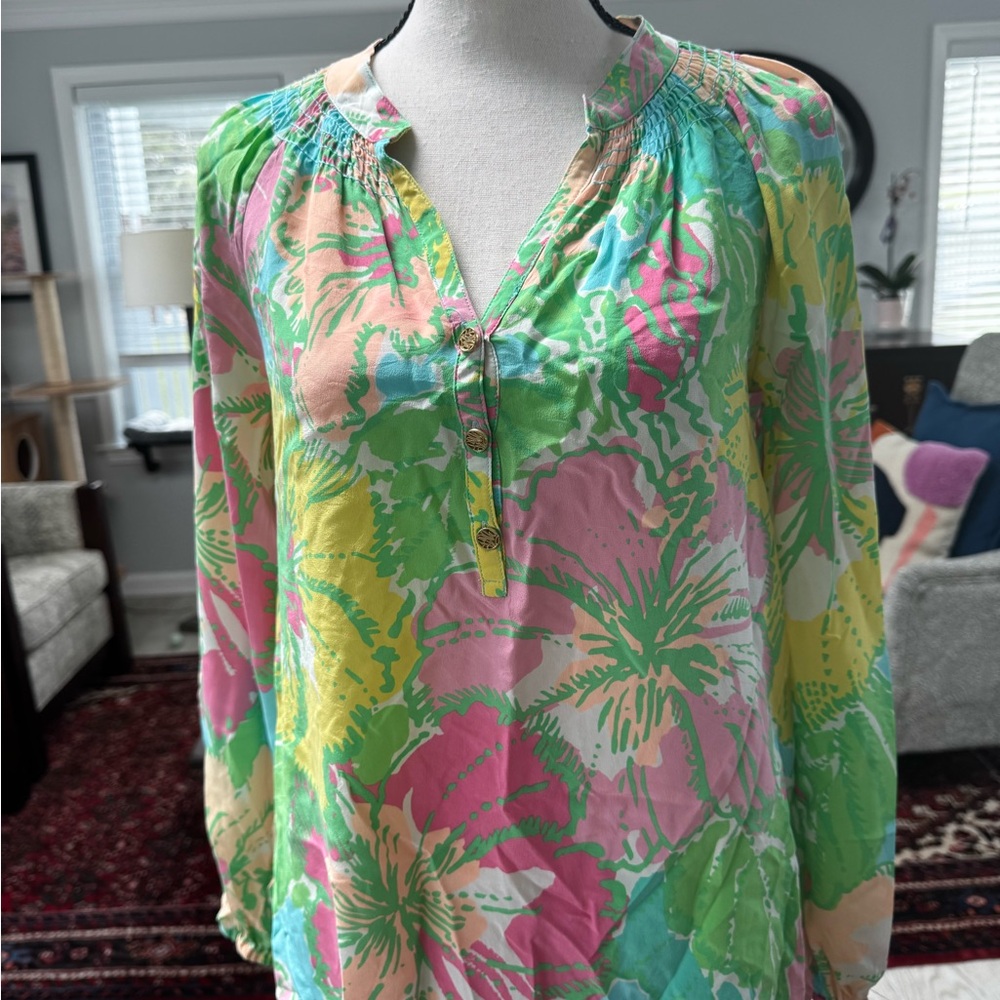 Lilly Pulitzer Multicolor Floral Blouse